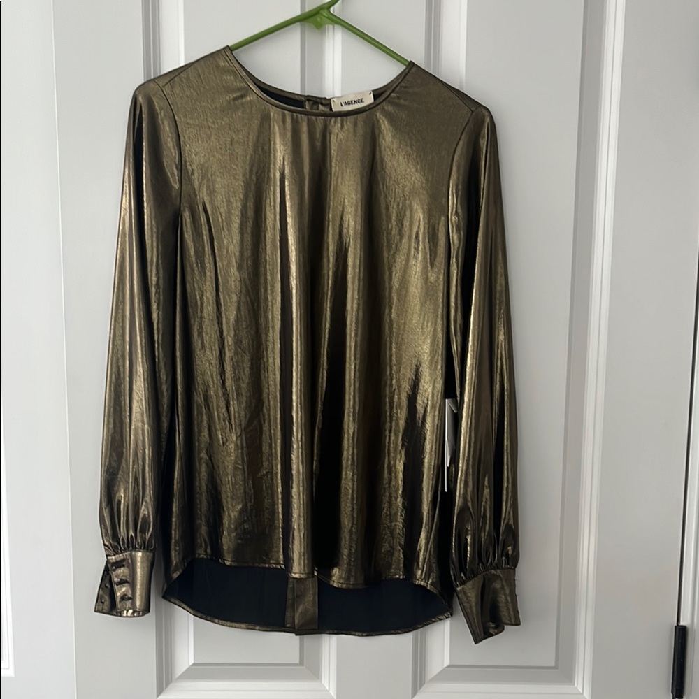 L’agence Catia Long Sleeve Gold Blouse